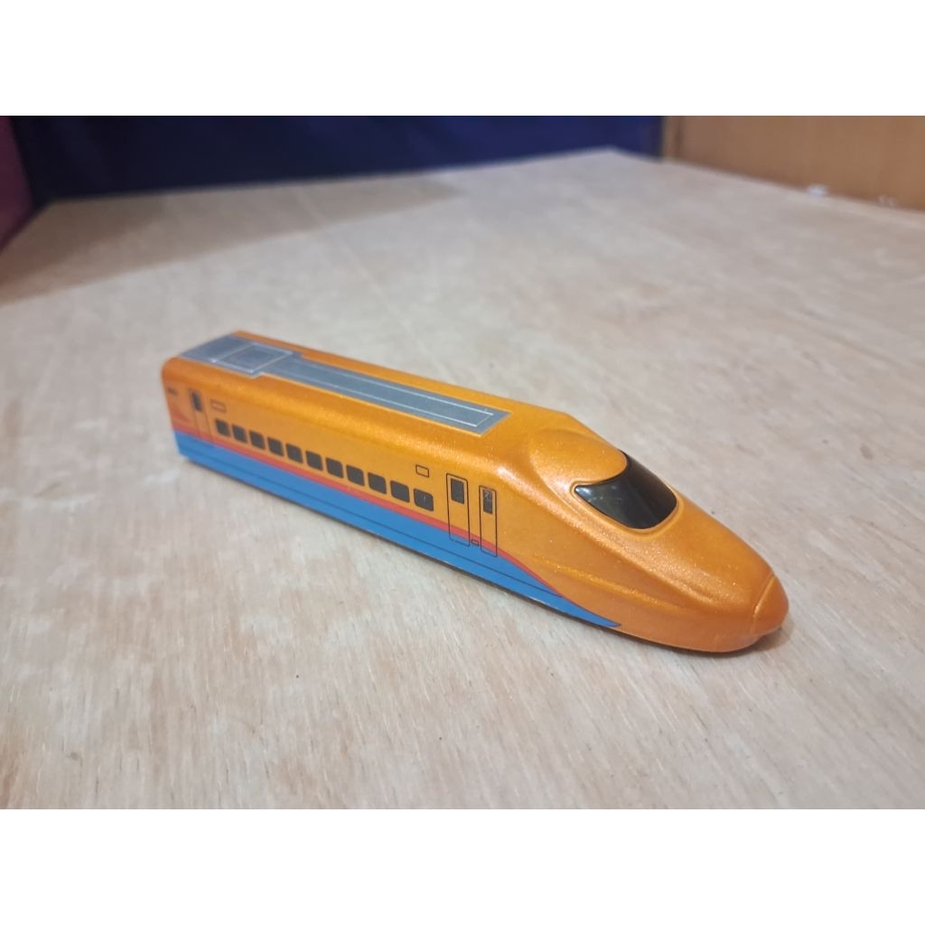 Diecast Train Hadiah Hokben Model Kereta Shinkansen Coklat Mainan kereta Pullback