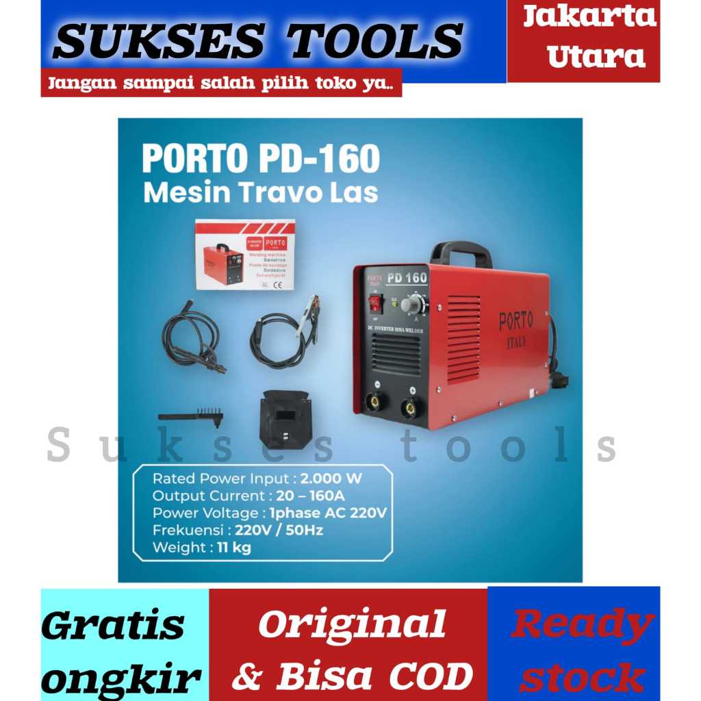 Mesin Las 160 A Porto Trafo Las Inverter PD 160 PD160