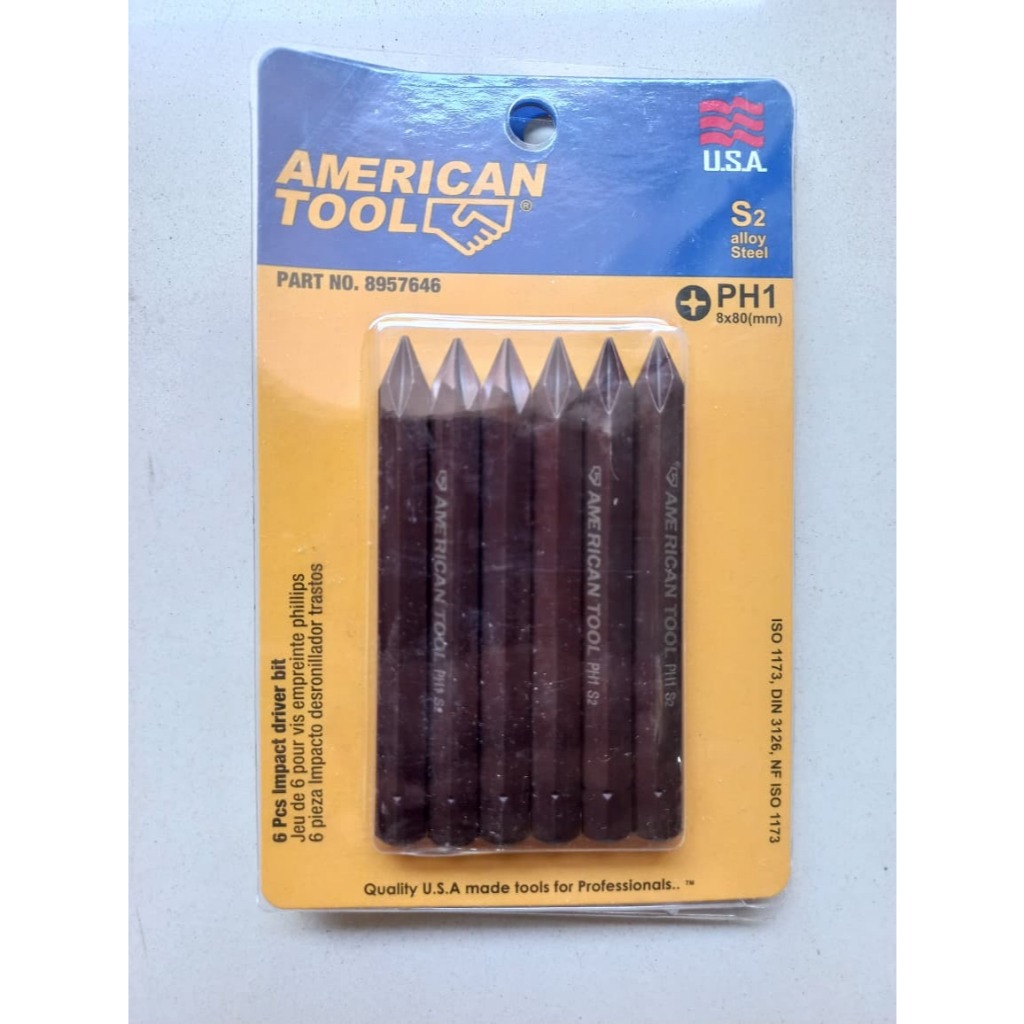 AMERICAN TOOL 8957646 Mata Obeng Ketok Panjang PH 1 80 mm Plus ( + ) PH1