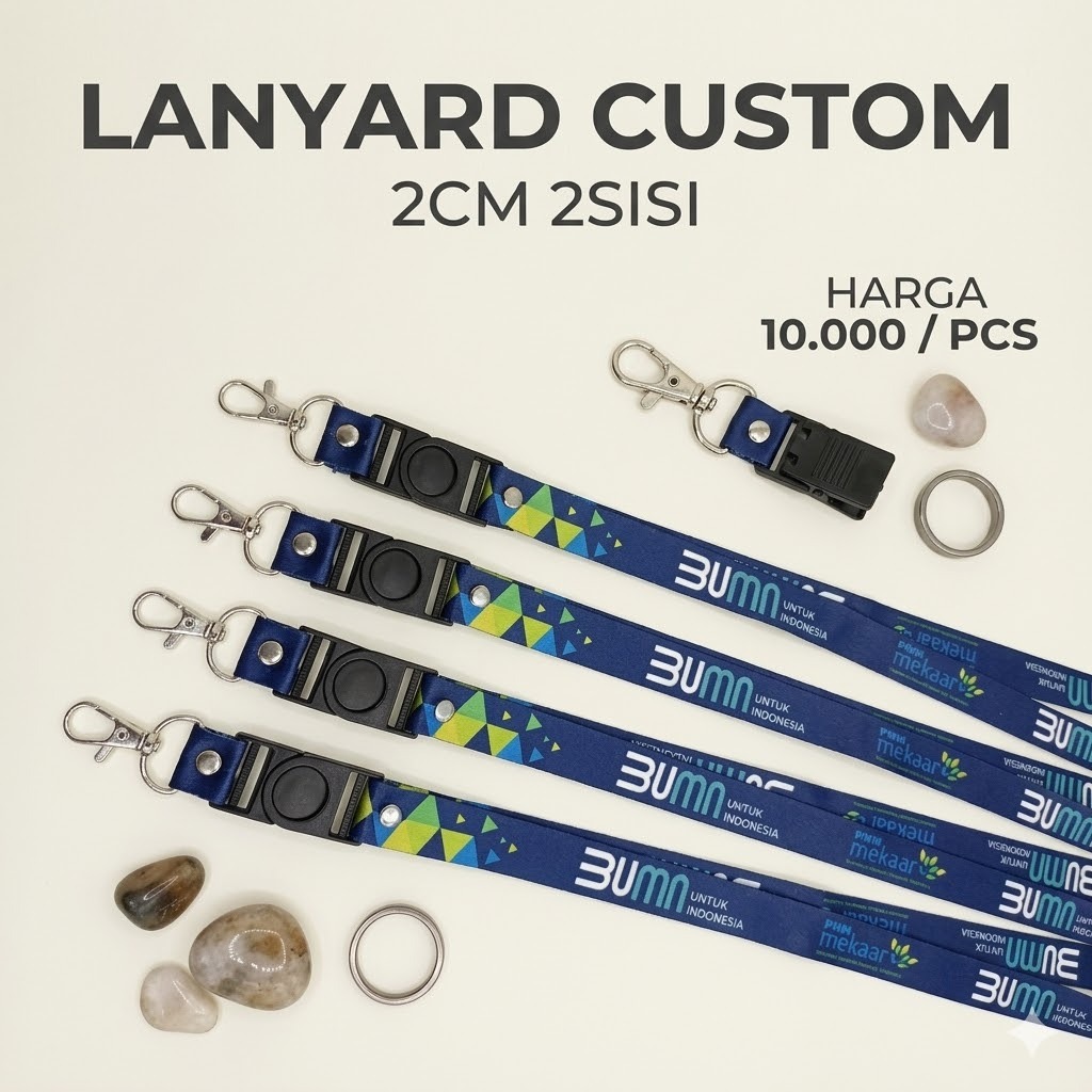 Lanyard Bumn PNM Mekaar / Lanyard PNM Mekar Desain Printing Surabaya NSS