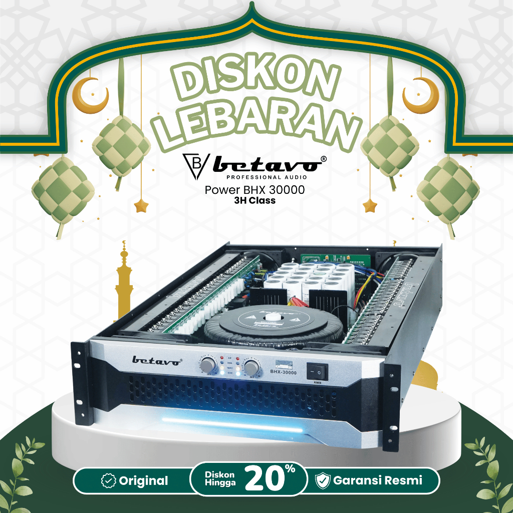 Professional Power Betavo BHX-30000 | 2 Channel | Class H3 Step | 3000 Watt