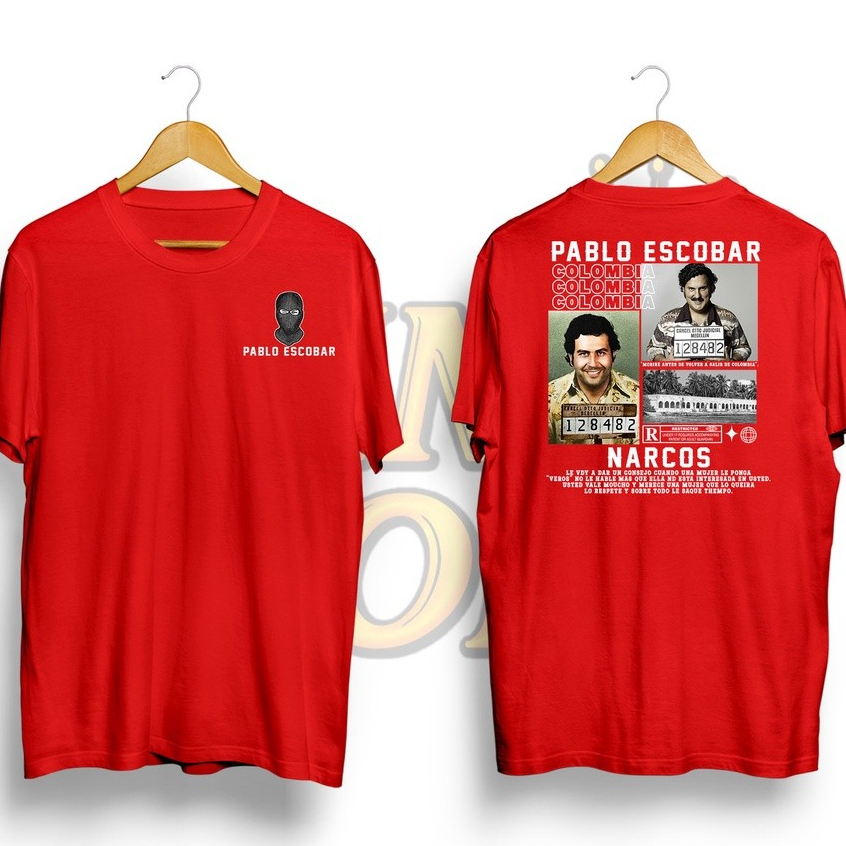 Kaos Distro Original Workout Streetwear Kaos Pablo Escobar - T-Shirt Pria -Atasan pria - Fashion Pri