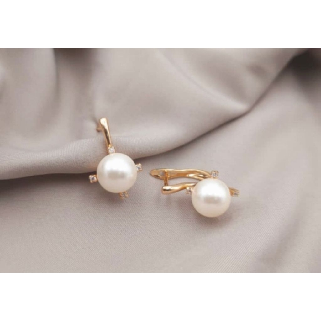 Anting Mutiara Gold
