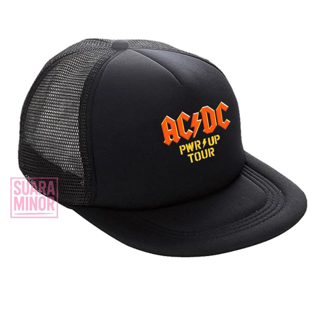 Topi snapback trucker jaring pria wanita acdc - Topi Snapback jaring distro - Topi original good qua