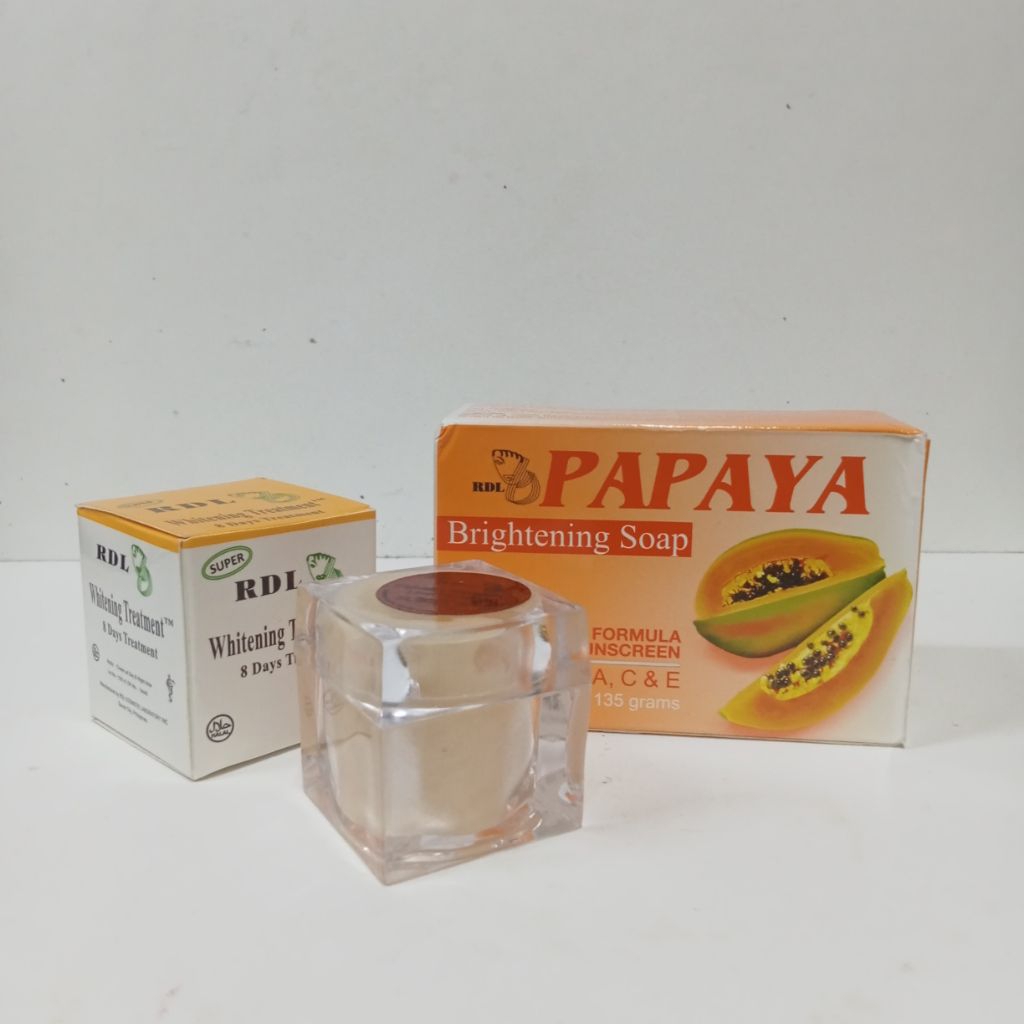 Paket sabun Papaya Bpom RDL 135gr + Cream whitening cream Super
