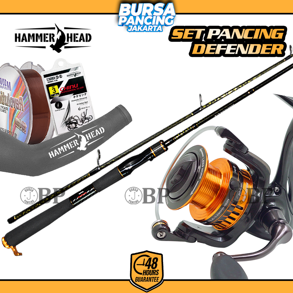 Set Pancing Kolam Hammer Head Defender Fuji Reel 4000 Galatama Lele Bawal Mas