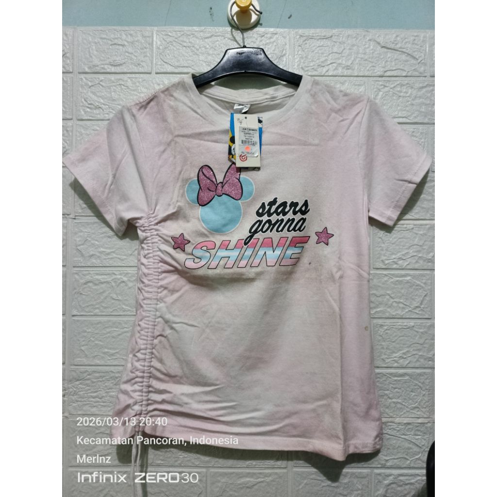 Baju atasan lengan pendek anak perempuan usia 11-12th dari  Disney Nevada