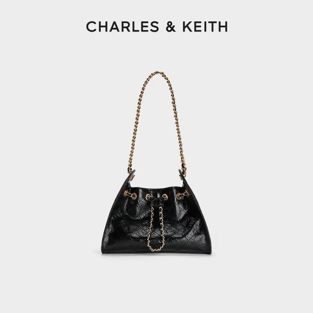 [PO] Tas Charles and Keith Duo Quilted Drawstring Bucket Bag original 100%