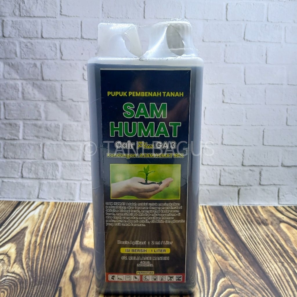 SAM HUMAT Cair Plus GA3 1 Liter - Asam Humat 90% Pembenah Tanah & Nutrisi Akar