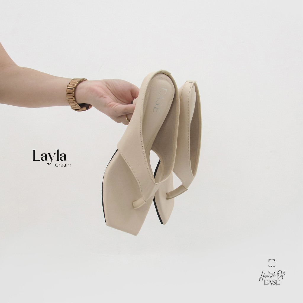 EASE COLLECTION - LAYLA Heels Jepit Wanita Elegan