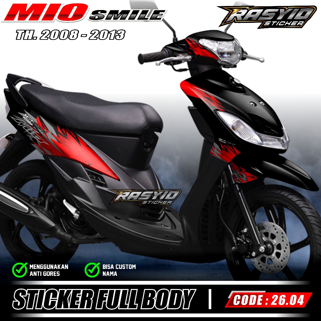 Terbaru Sticker Decal Full Body Yamaha Mio Smile Tahun 2008 2009 2010 2011 2012 2013 Decal Sticker F