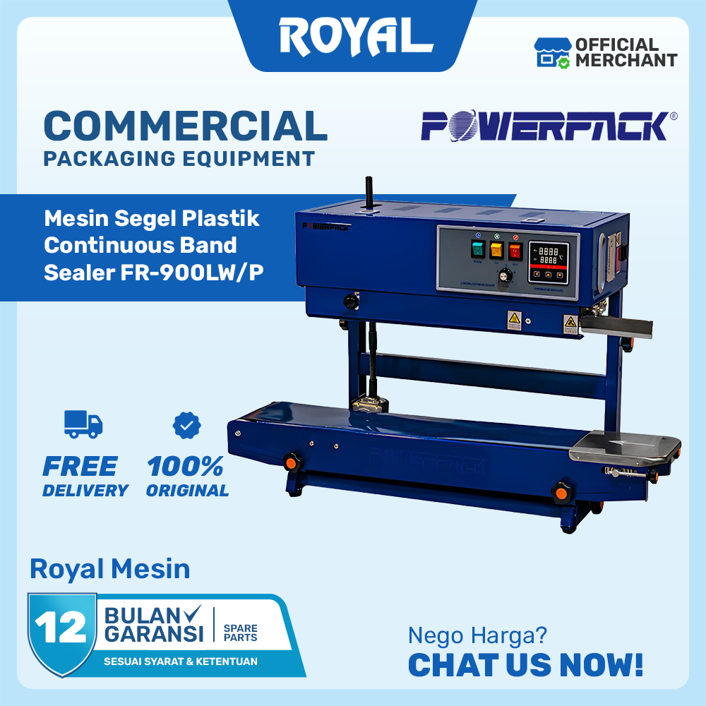 Mesin Segel Plastik Continuous Band Sealer FR-900W/P | FR-900LW/P POWERPACK