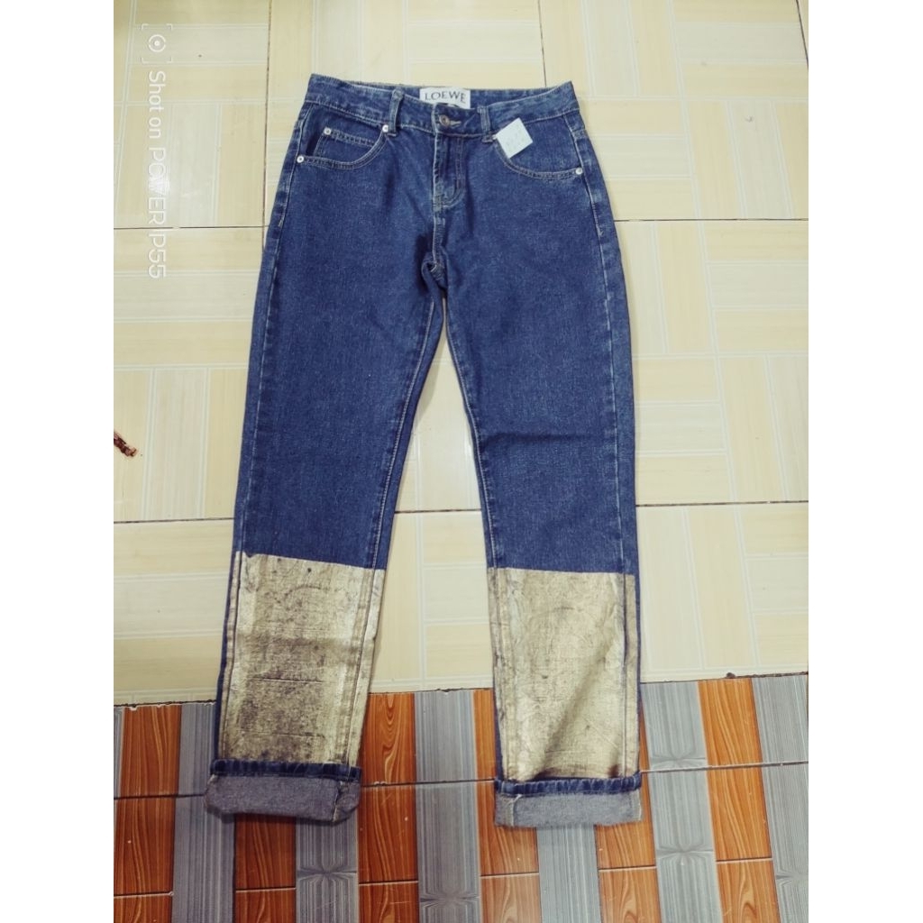 original loewe gold jeans woman