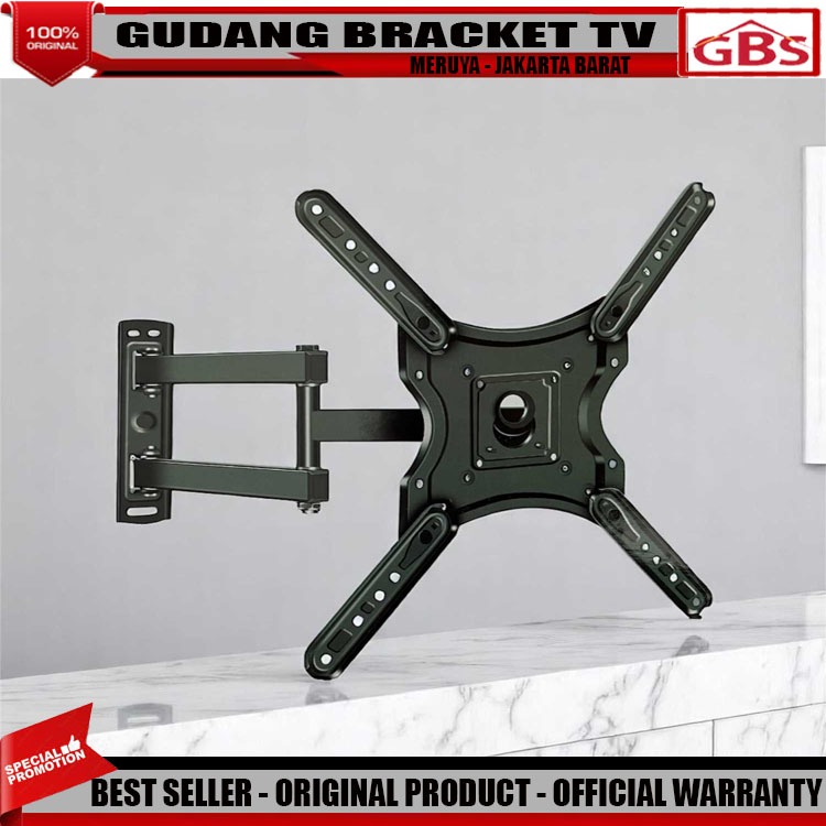 BRACKET SWIVEL TV LED 16" - 70" INCH BRAKET (6 ARAH), BRECKET TV TELESCOVIC BREKET TV LCD LED 16 - 7