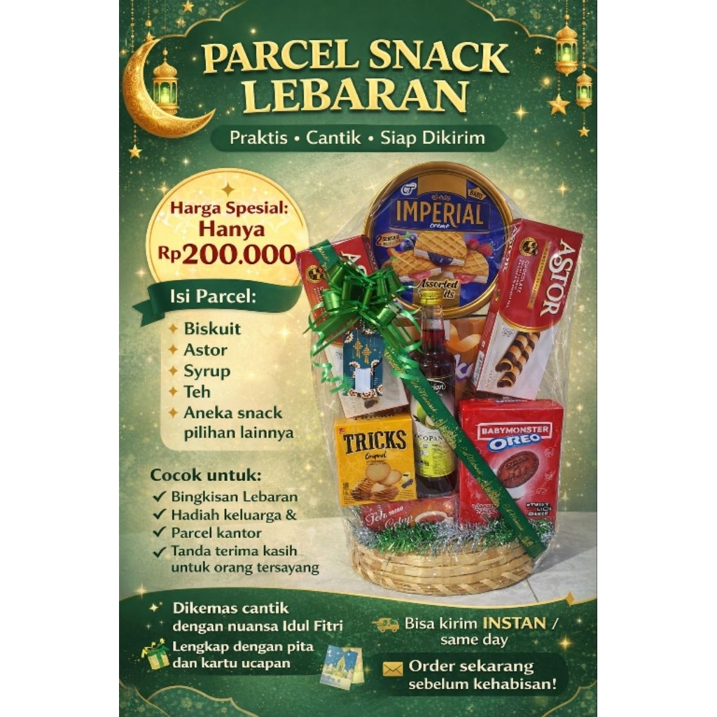 Parcel Snack Lebaran Paket Sembako Lebaran Bingkisan Lebaran  Parsel Snack Idul Fitri Paket Sembako 