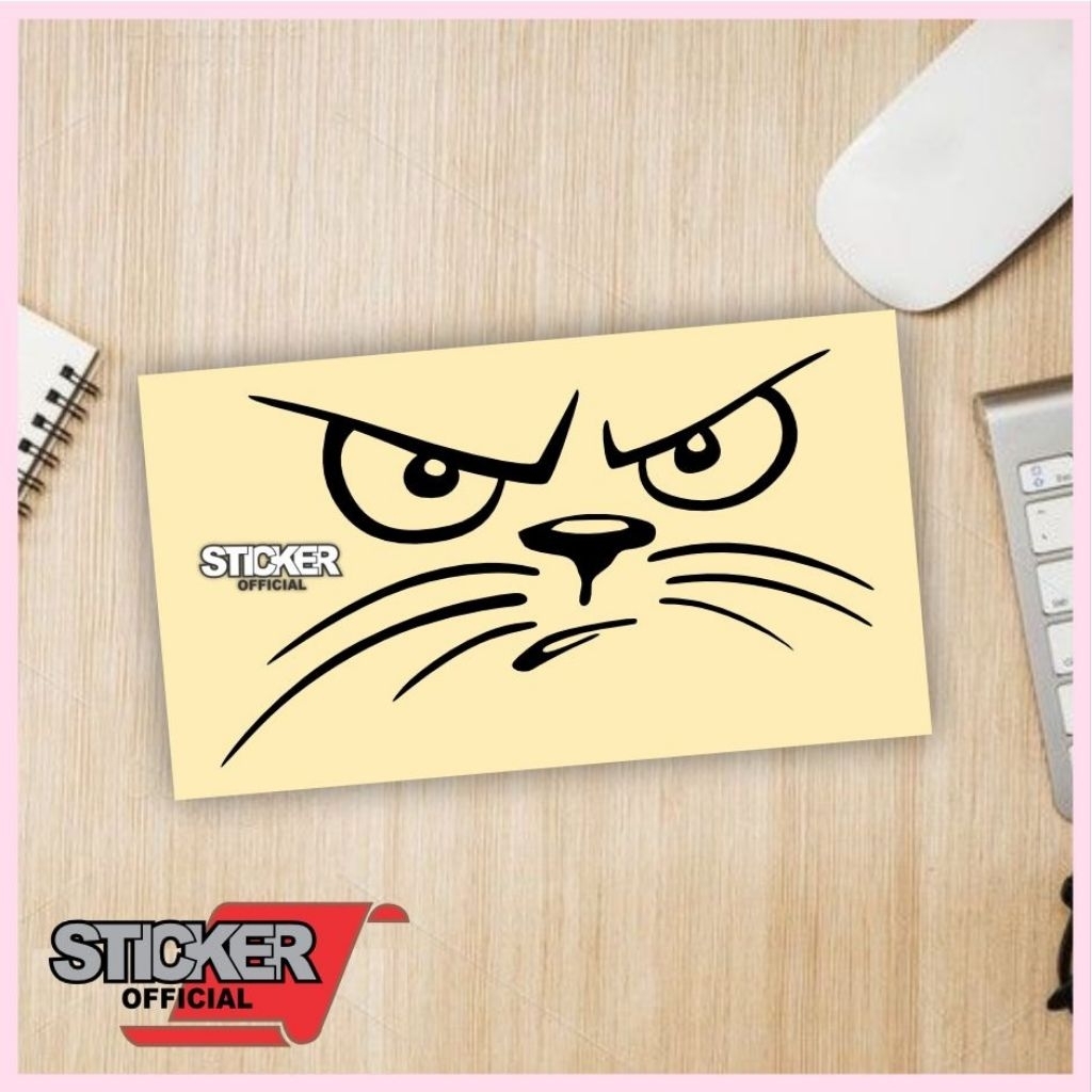 stiker kucing lucu, imut, stiker nyala, stiker hp, motor