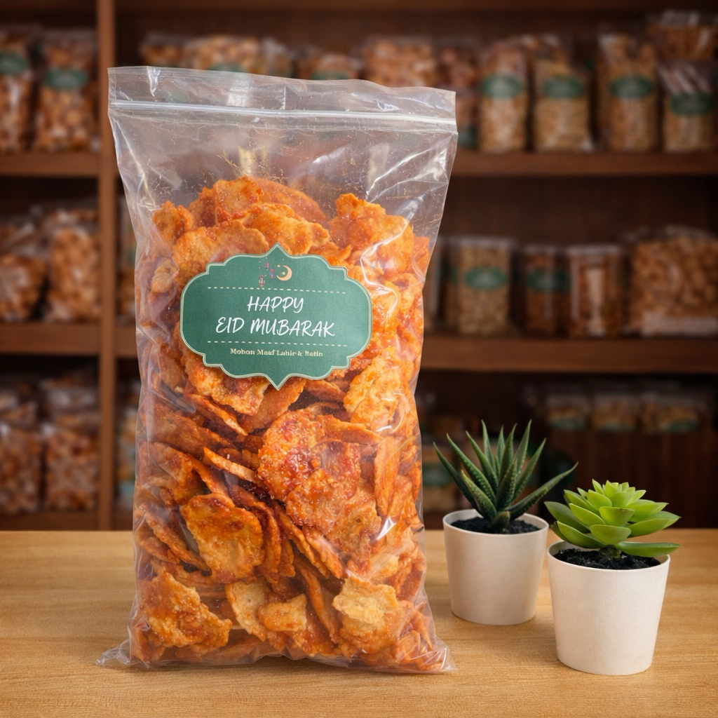 Emping pedas manis 500gr GURIH EMPING 88 - KUE LEBARAN kue kering