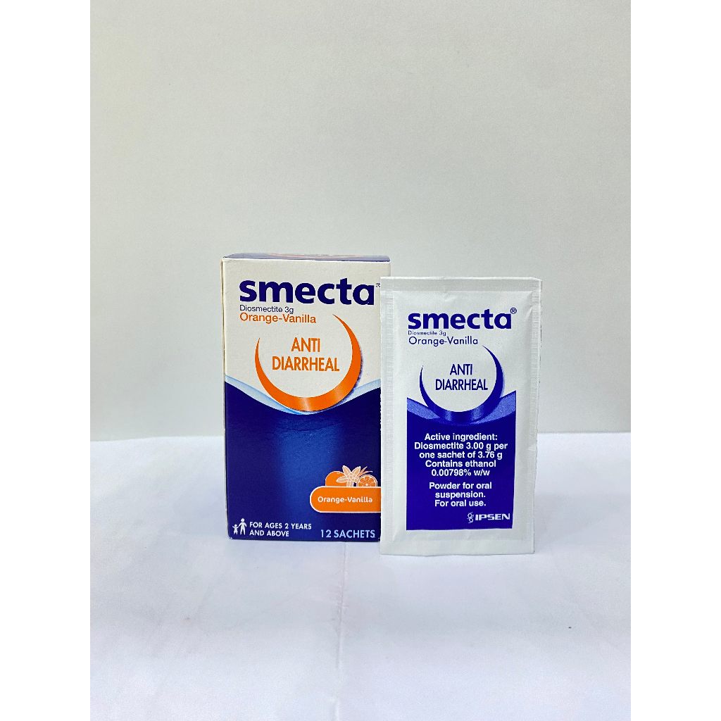 SMECTA Sachet Anri Diarrheal / Mengatasi Diare - Orange-Vanila Flavour (3gr) MALAYSIA