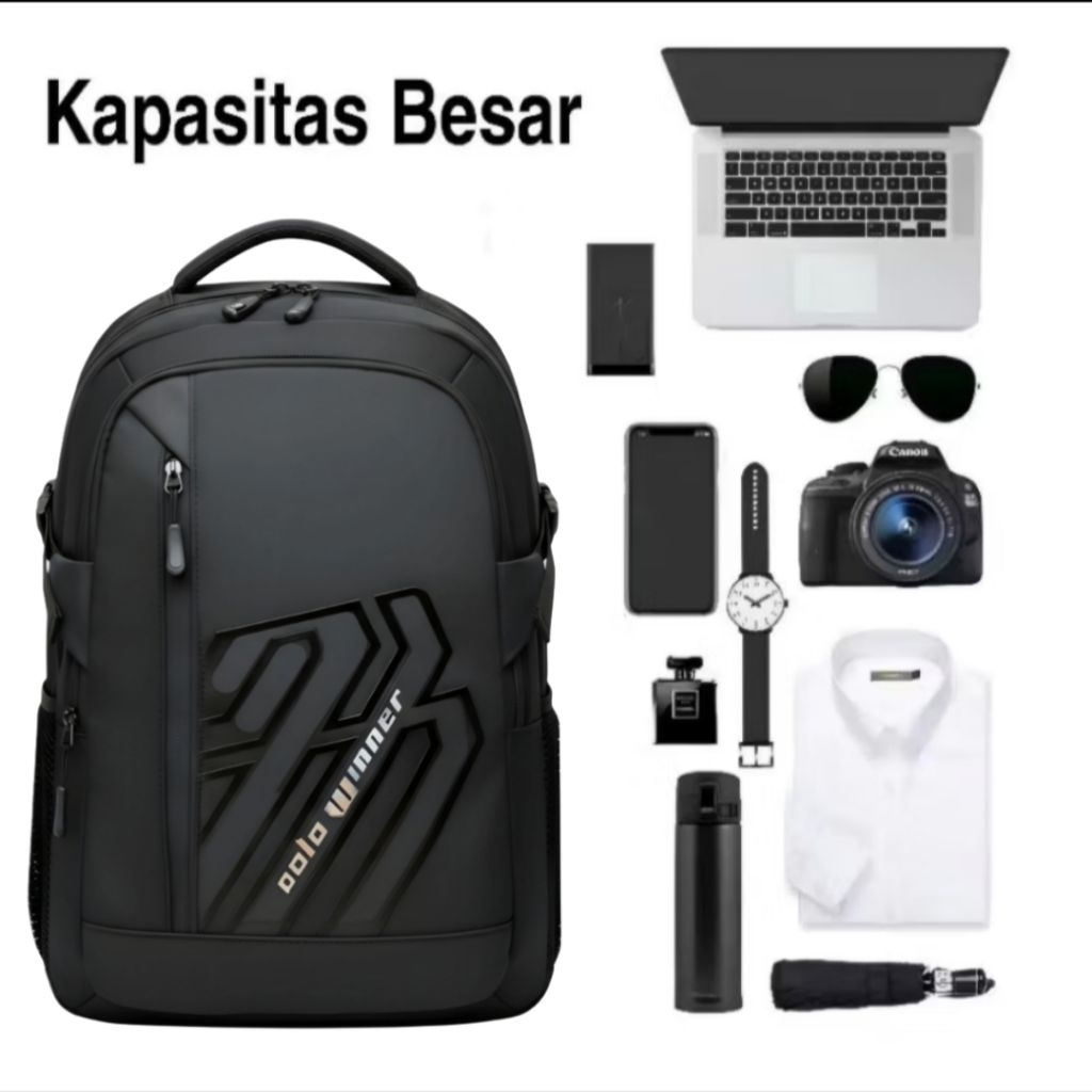 Tas Sekolah Pria Waterproof Ransel Distro Tas Laptop Ransel Sekolah Sma Tas Kerja Winner 092
