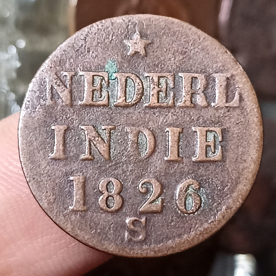 Koin Kuno Indonesia (Netherlands East Indies) 1/4 Stuiver Tahun 1826