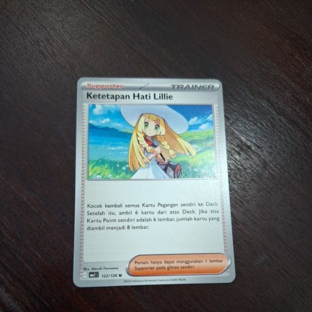 KETETAPAN HATI LILLIE TRAINER POKEMON CARD