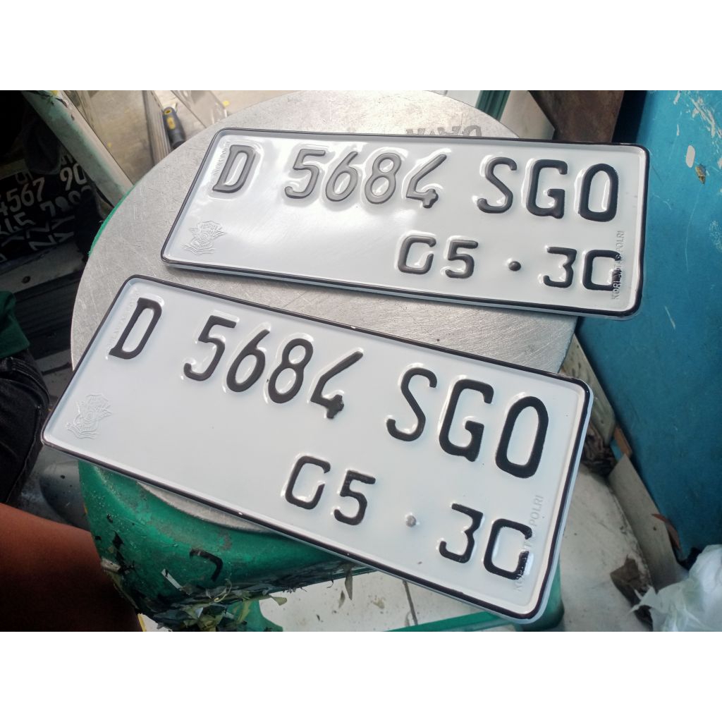 PLAT Nomor Motor font baru