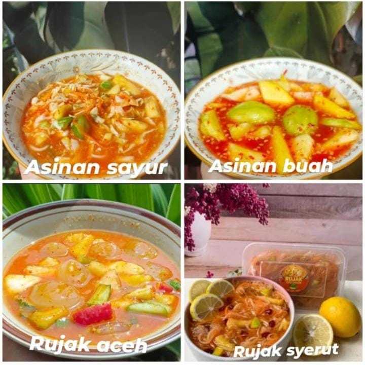 asinan dan rujak kuah sayur buah aceh serut rambutan salak cup 500ml