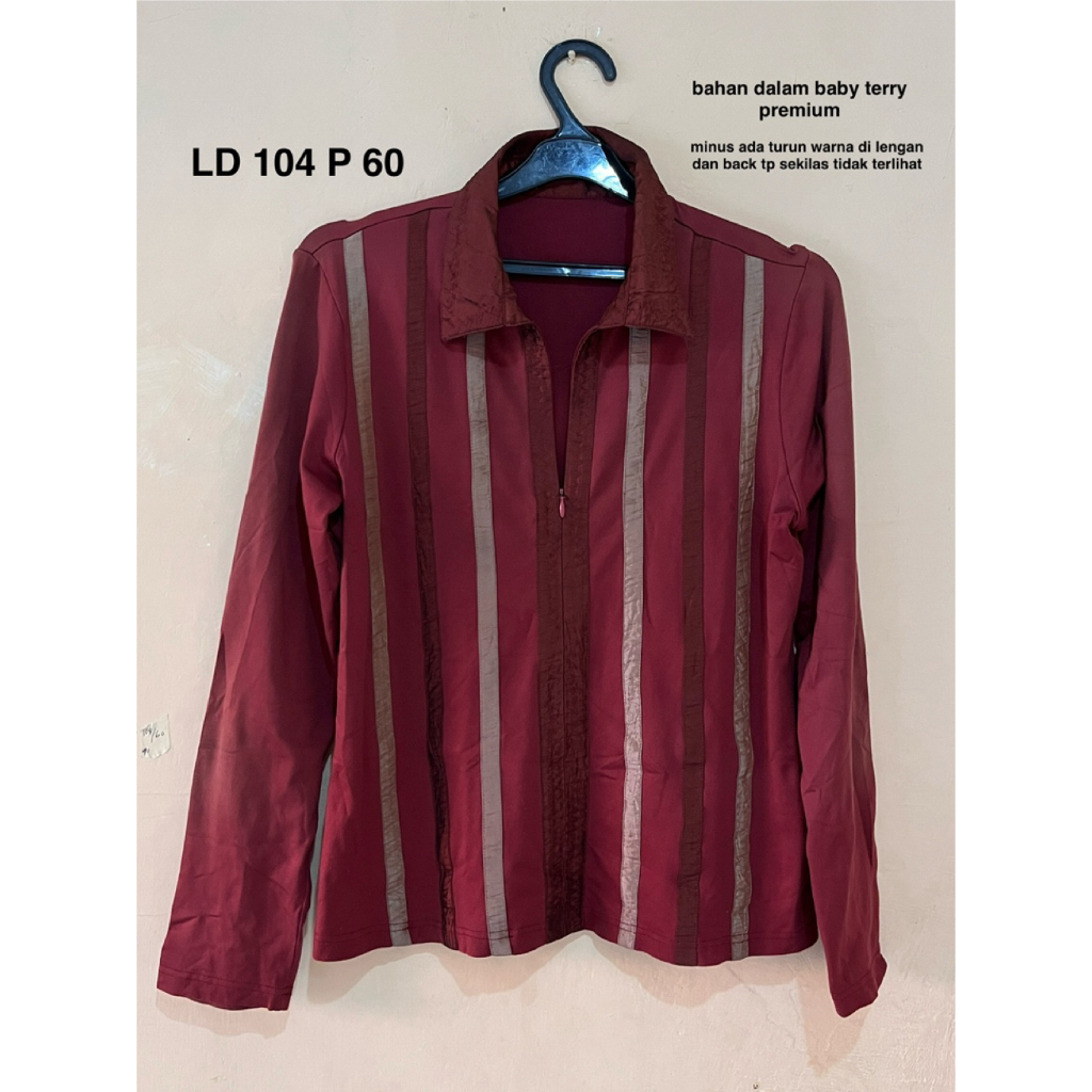 Polo Casual Half Zipper Wanita Premium Preloved