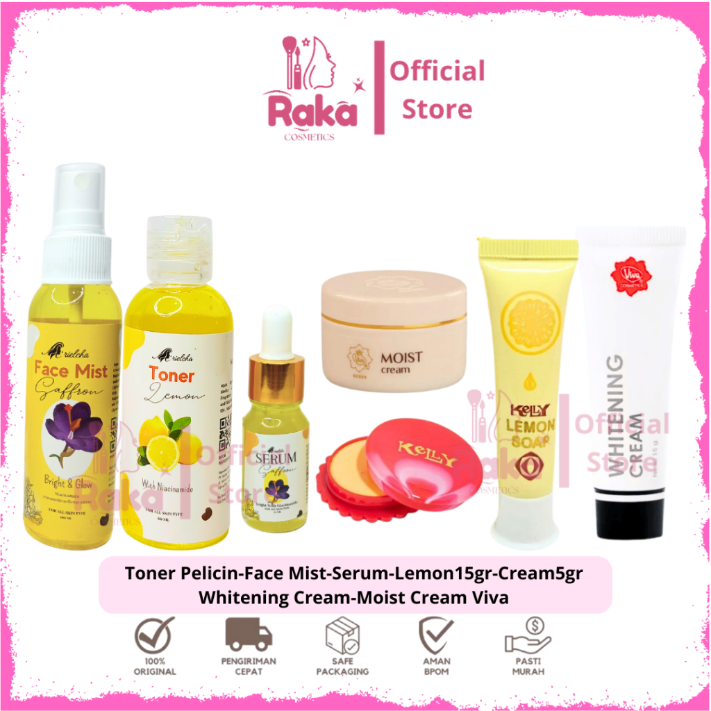 Paket Lengkap 7in1 Kelly Pearl Cream & Viva Skincare BPOM