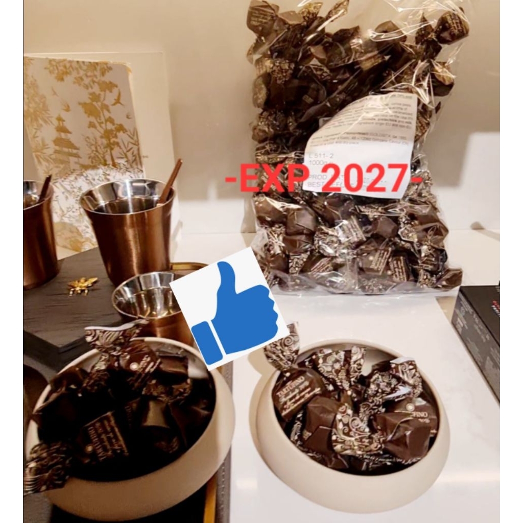 EXP2027 TARTUFINO FONDENTE 7096 ITALY PISTACHIO PREMIUM DARK Chocolate truffles Cocoa Cacao cokelat 