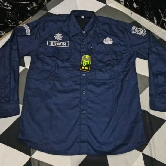 KEMEJA PNS GURU PEMDA BORDIR TIMBUL 3D LENGAN PANJANG KEMEJA PNS GURU IPDN BORDIR TIMBUL 3D M-XXXL