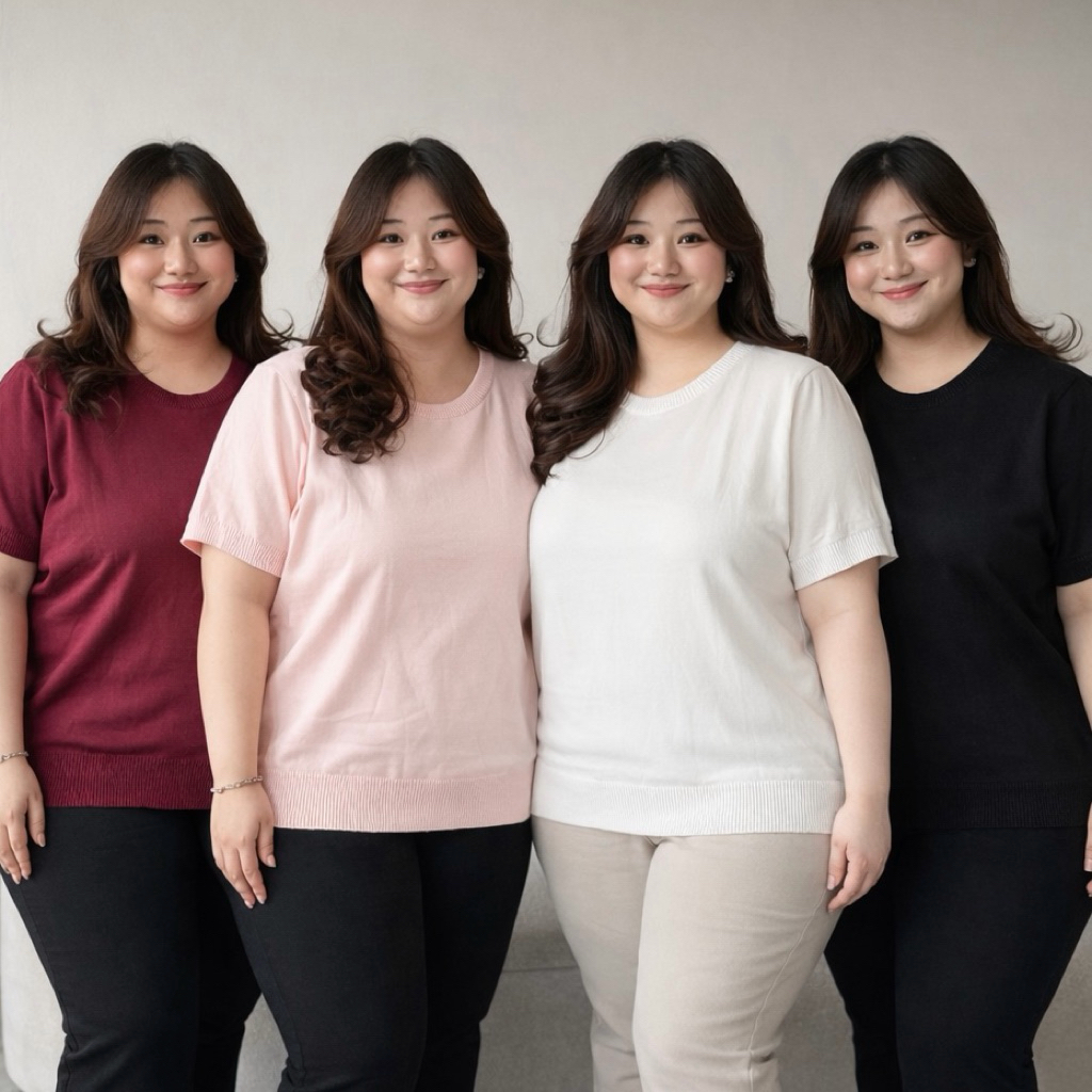 Duchess Atasan Kaos Rajut Wanita Santai Ariel