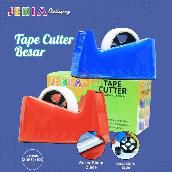 (Besar) Tape Dispenser Duduk Besar Jenia 2 Core (1Pcs)