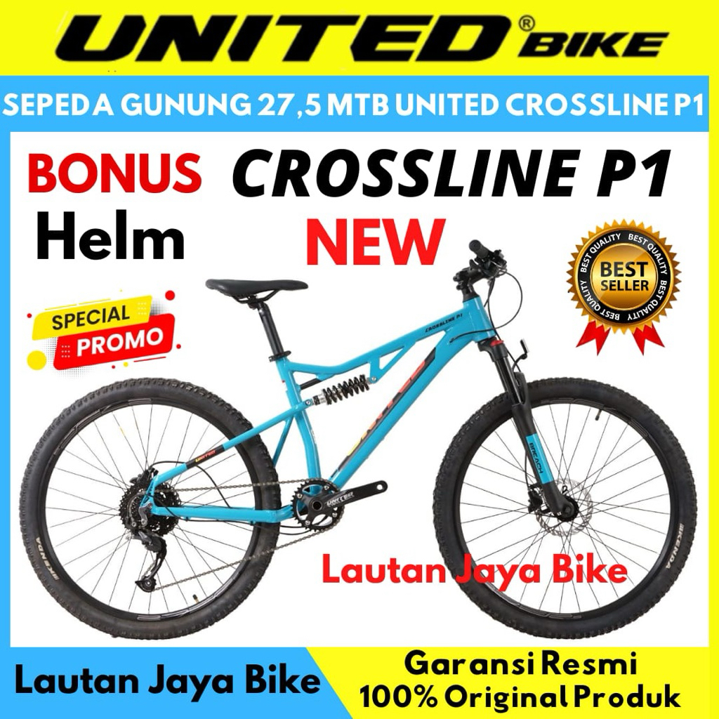 SEPEDA MTB 27.5 FULSUS UNITED CROSSLINE P1 NEW