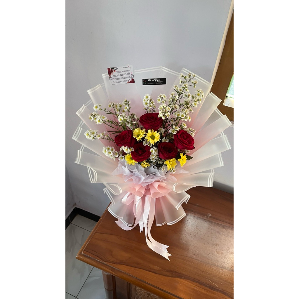 buket bunga segar Fresh flower buket banyuwangi murah