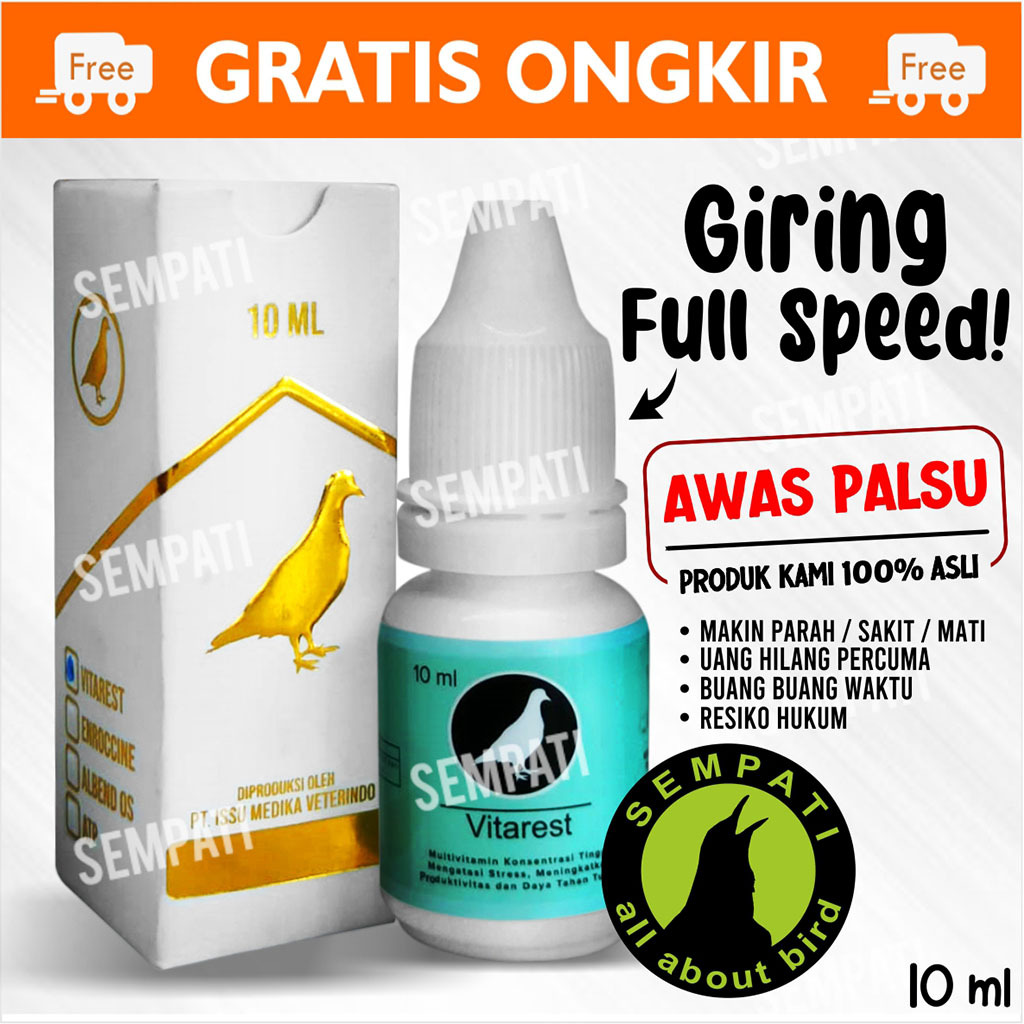 SEMPATI VITAREST MULTIVITAMIN BURUNG MERPATI VITAMIN SUPLEMENT JAMU MERPATI OBAT PRODUKTIFITAS STAMI