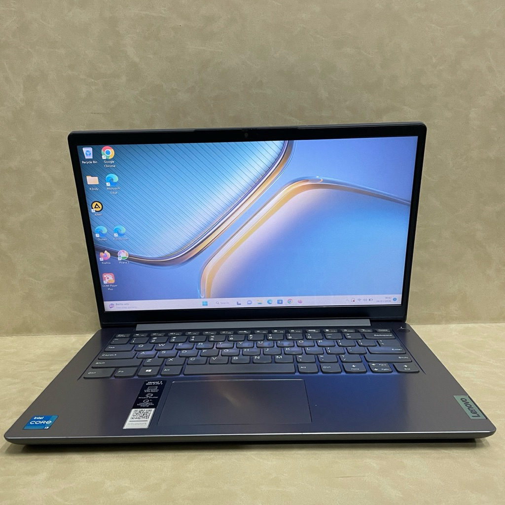 Laptop Lenovo ideapad slim 3 intel i3-1115G4 RAM 8 GB SSD 512GB 14”FHDIPS Second original all normal