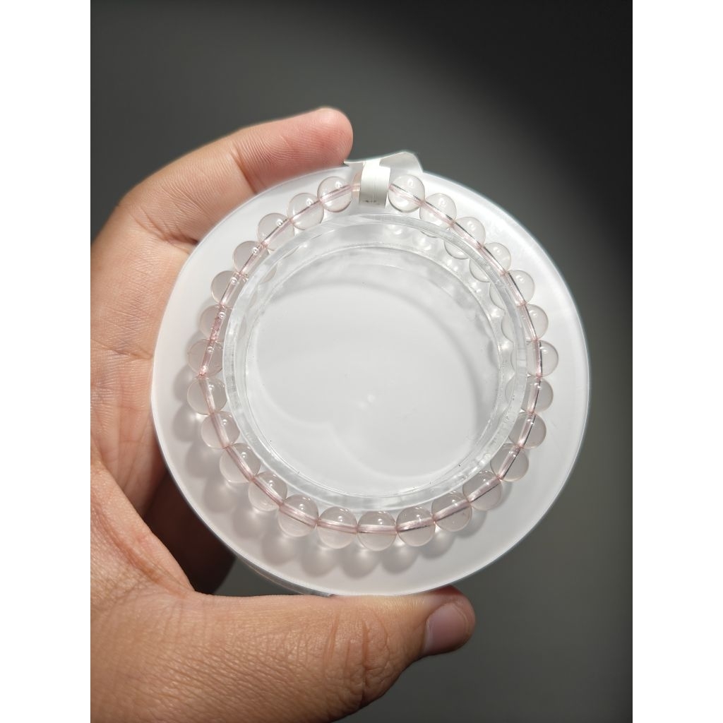 Gelang Rose Quartz 6mm Asli – Natural Pink Crystal Bracelet