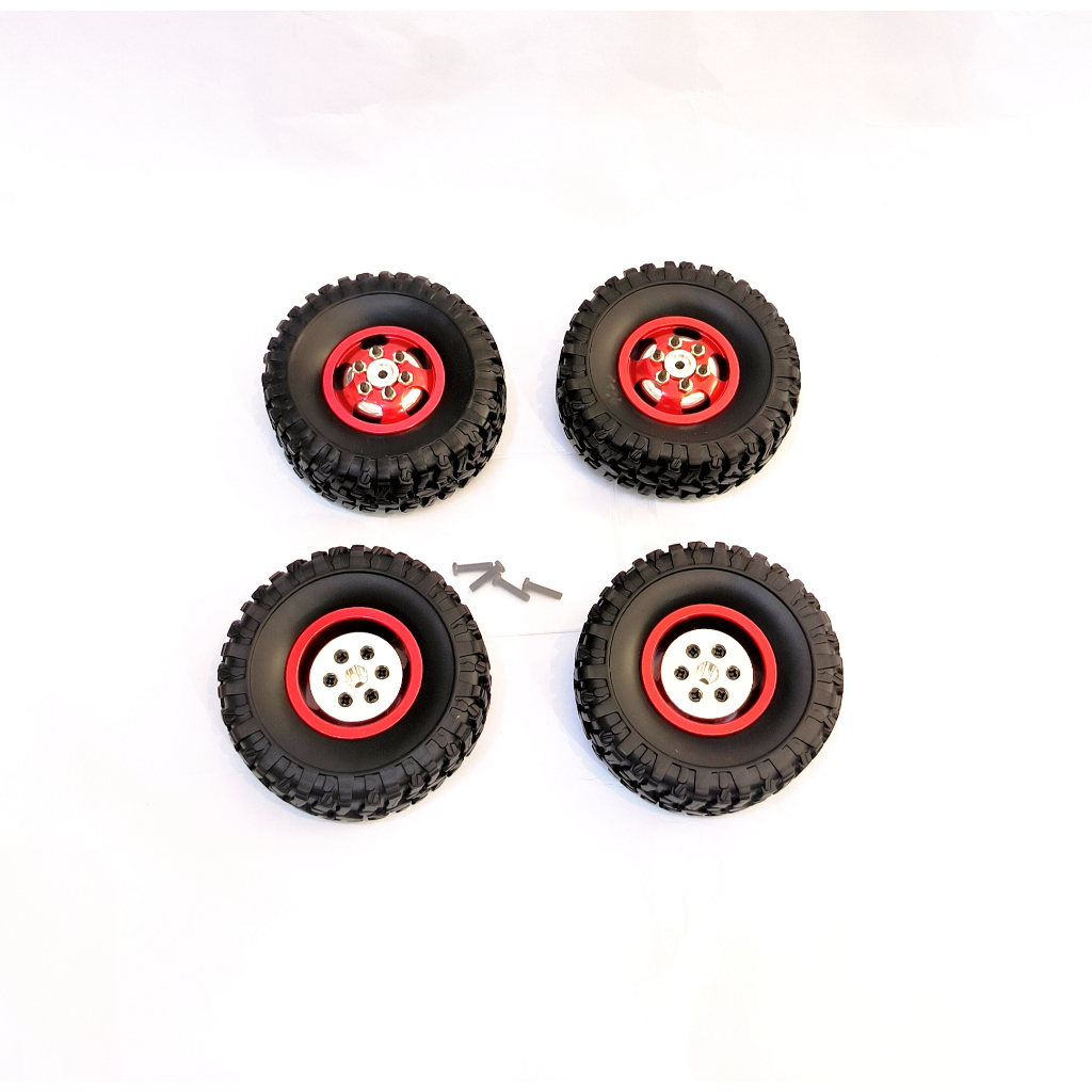 ban dan velg upgrade metal alloy beadlock mobil rc MN78 LC79 MN82 99S MN168 WPL C24 C654 C64 4pcs