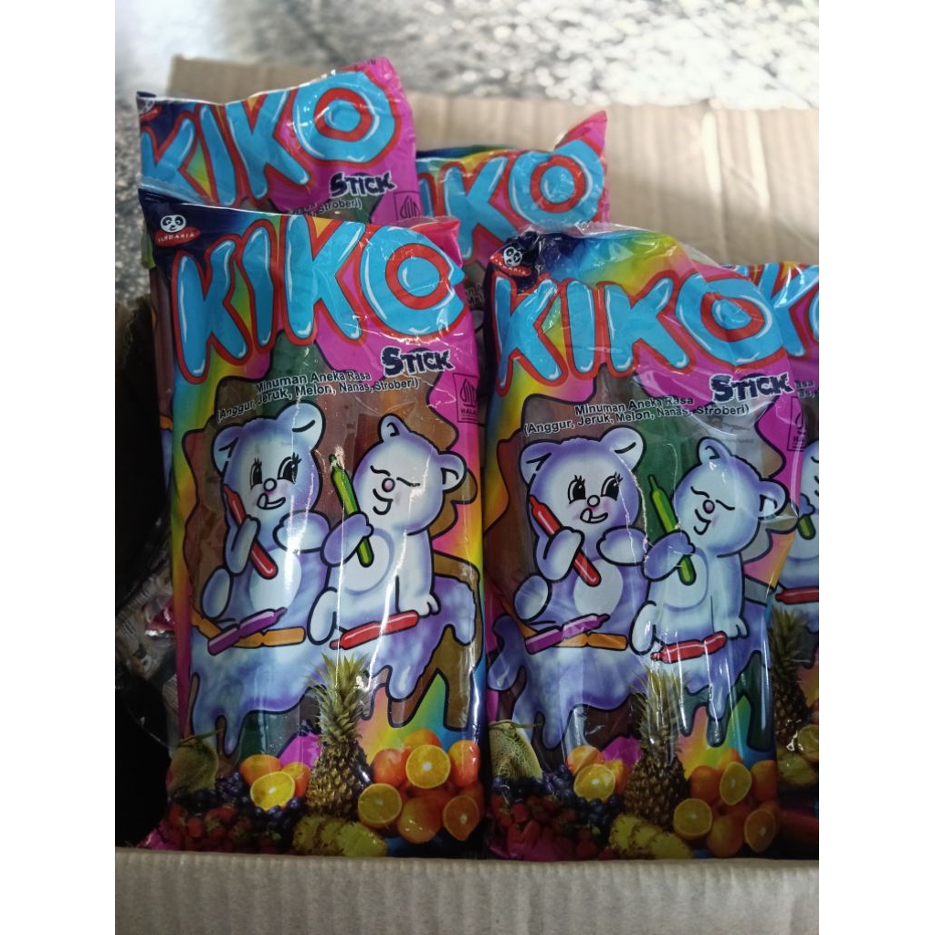 KIKO Es Stik Jelly - 10 Sticks, Rasa Buah Alami, Berserat Tinggi