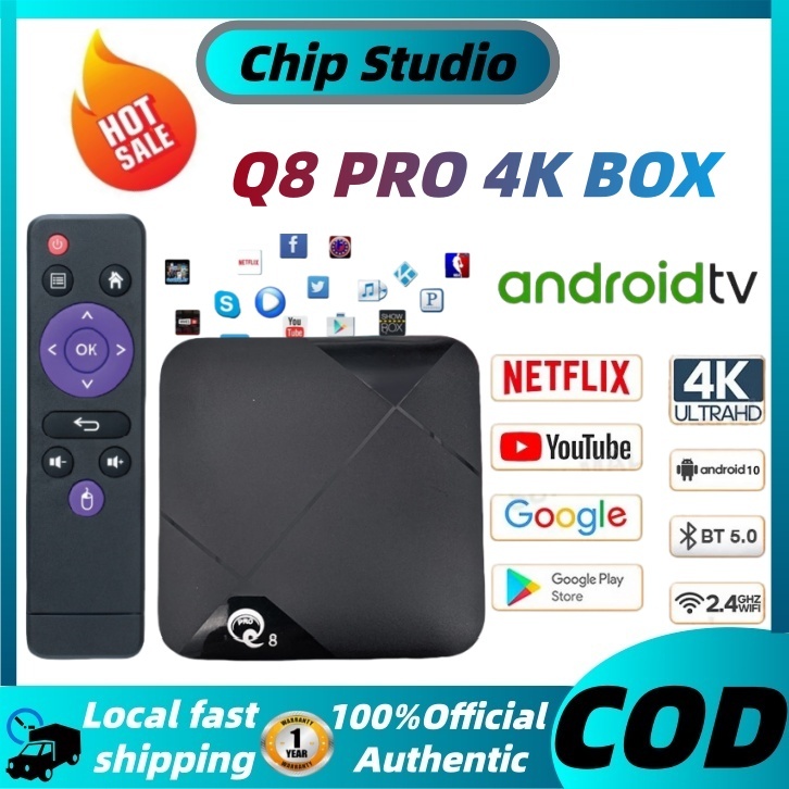Q8 PROS Android TV Box Max Android 12.0 OS WiFi 6 4K Ultra HD Smart TV Box STB Unlock Global Channel