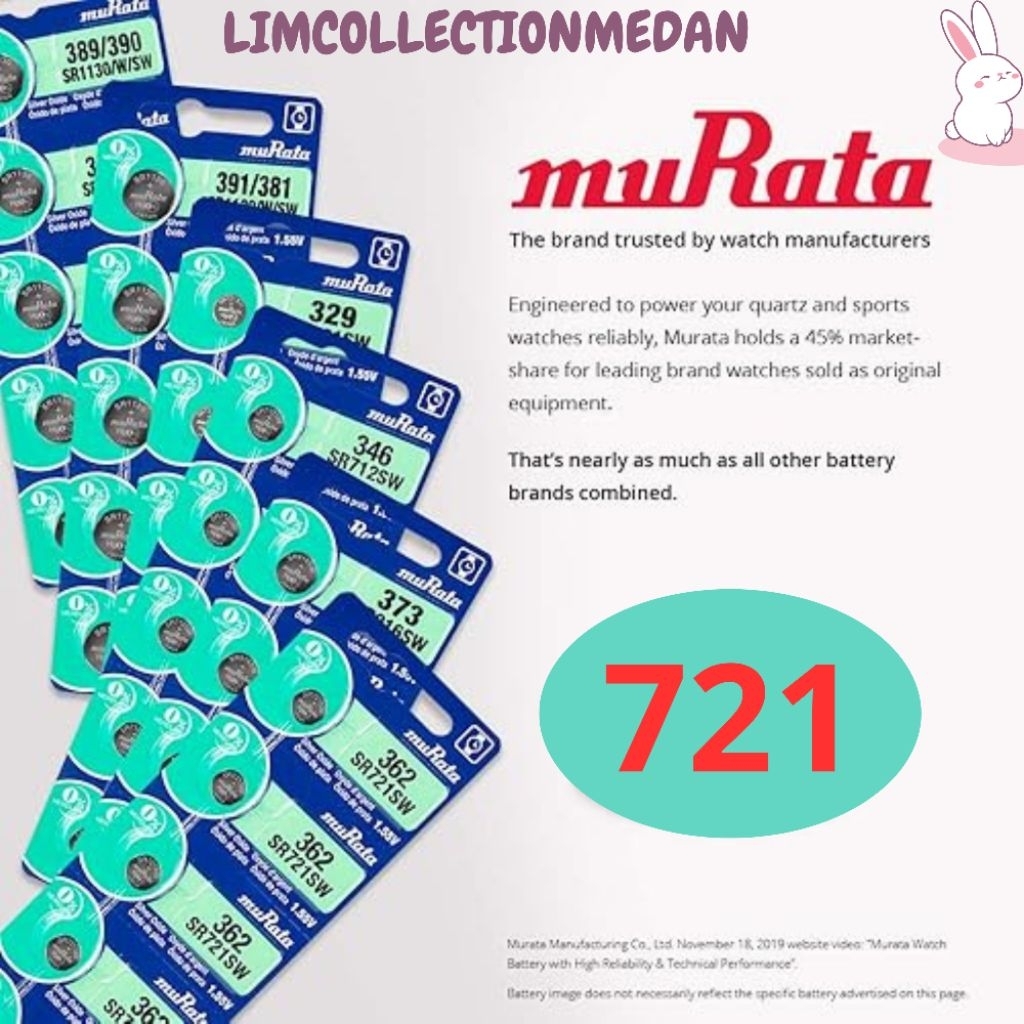 Baterai Murata SR 721 Original Perbiji