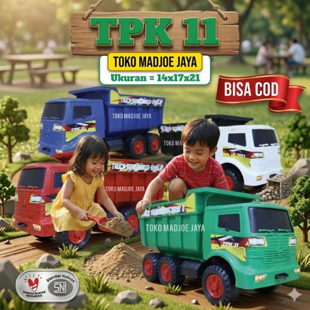 OJEK ONLY Mobil Truk Mainan Bak Dump Truck Besar L14xT17xP21 cm – Mainan Anak SNI Bisa COD