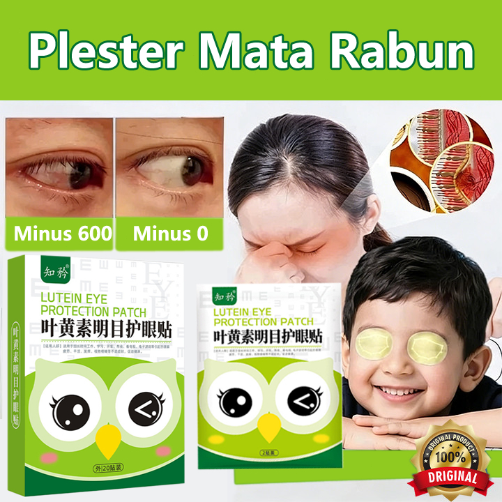 20Pcs Obat Mata Tempel Eye Patch Plester Mata Herbal Lutein Cold Eye Care Patches Maske Masker Mata 