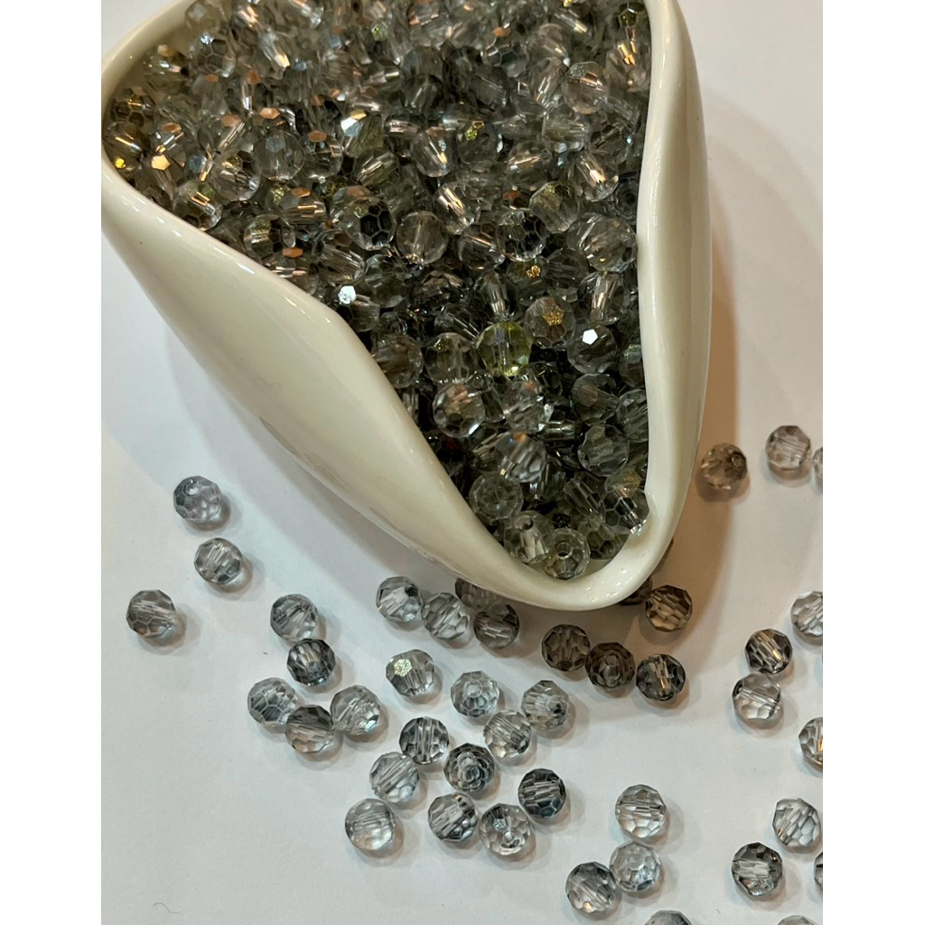 MANIK KACA BULAT SEGI 6mm