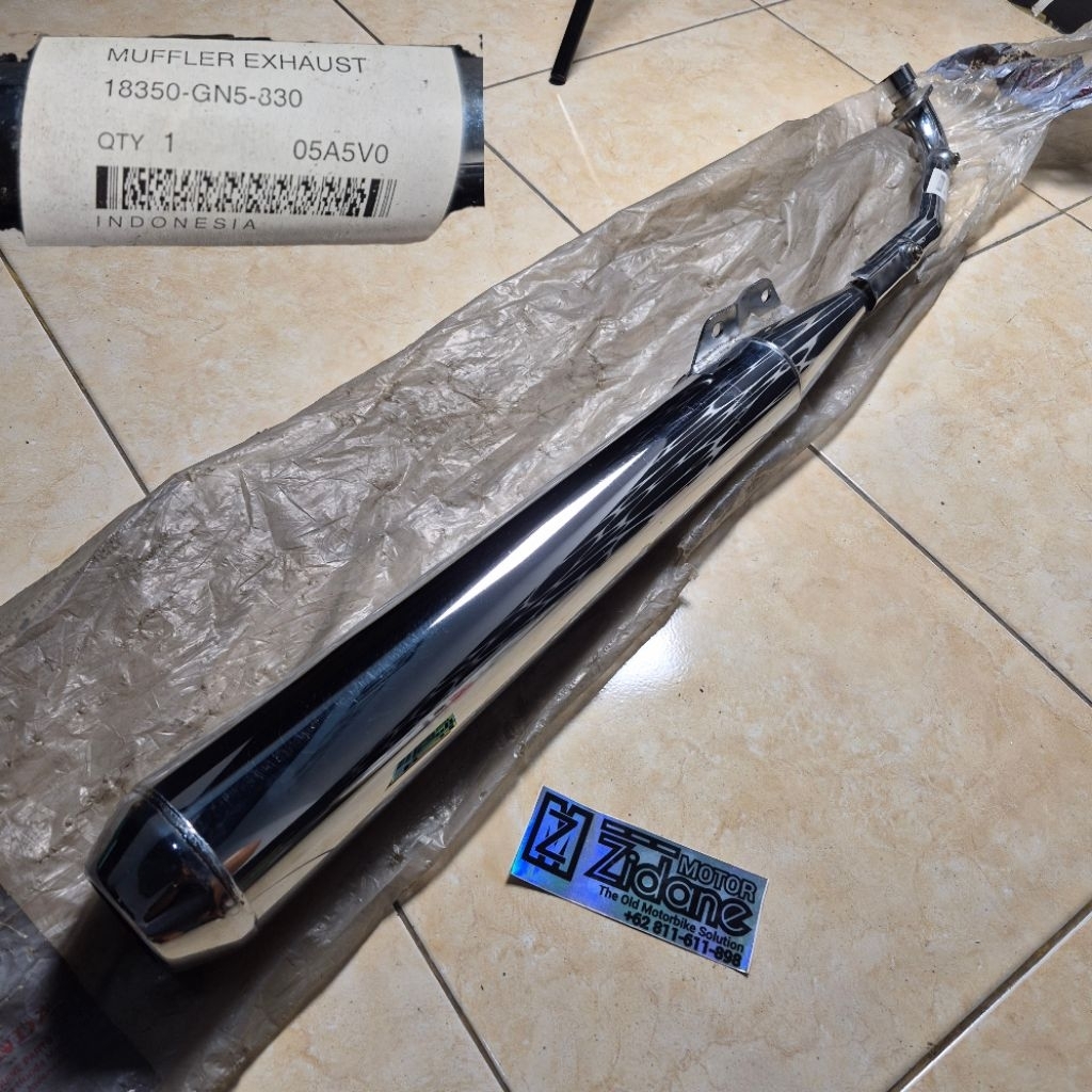muffler exaust knalpot honda grand bulus original AHM 18350-GN5-830