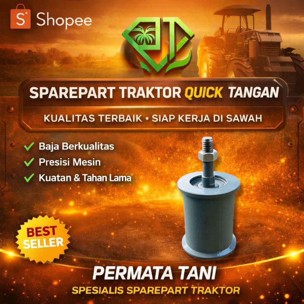 Pulley Angkat Traktor Quick KUBOTA G1000 Original | Tension pully M1000A E85 G600 BOXER G3000 ZEVA |