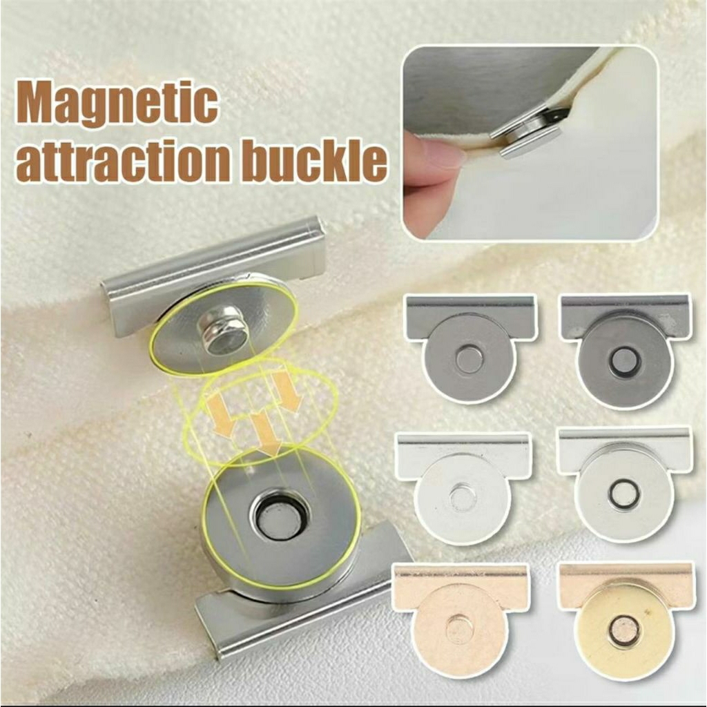 (98) Kancing Magnet Tas | Kancing Magnet Jahit | Kancing Magnet Snap Bag Lock Tas Serbaguna | Gasper