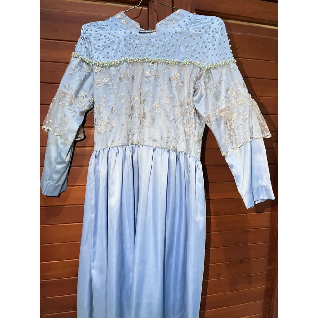 (prelove) dress kondangan warna baby blue