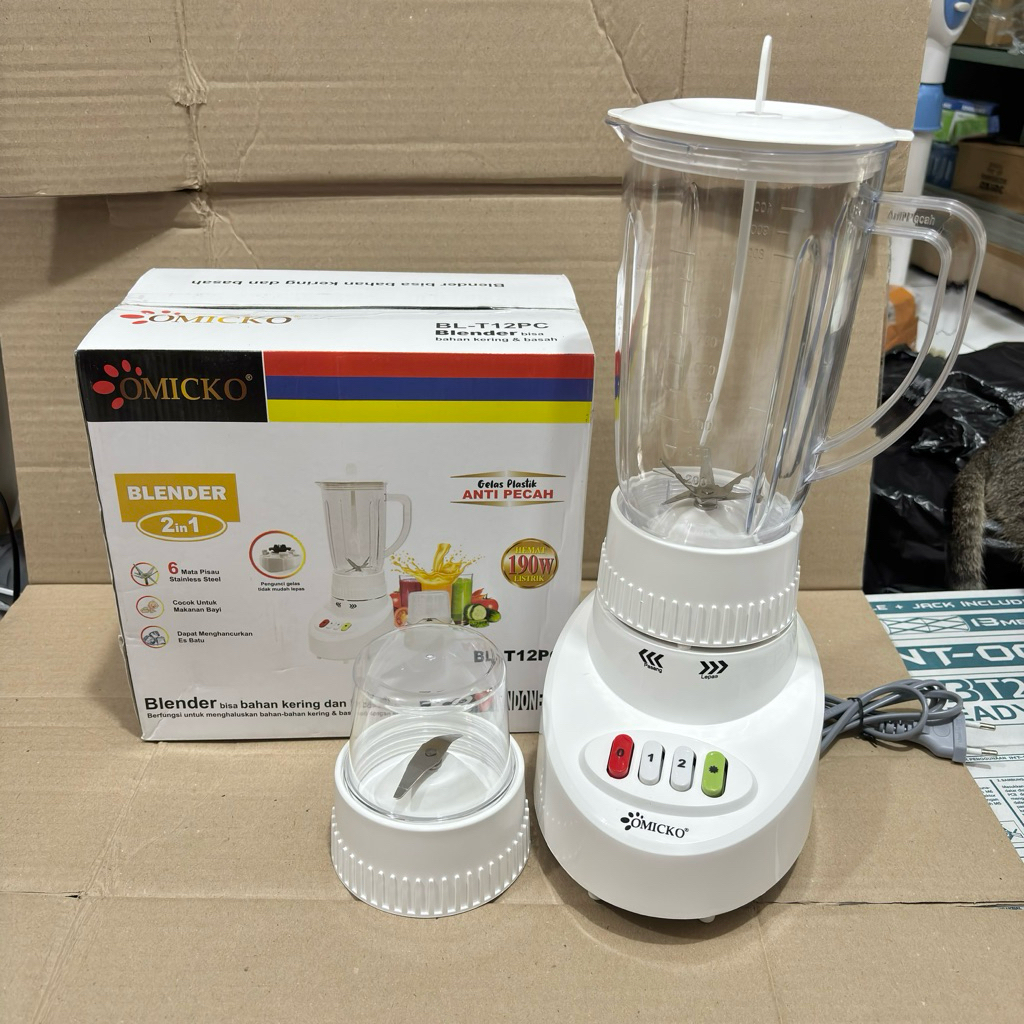 Blender Omicko Kapasitas 1 Liter Bahan Plastik Omicko BLT-12PC
